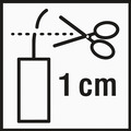 Klip vægen til 1 cm + symbol